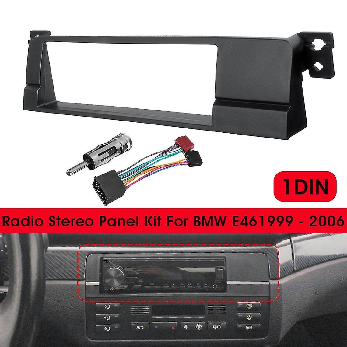 DIN Autoradio Stereo Facia Adapter DVD Panel Fitting Kit für BMW