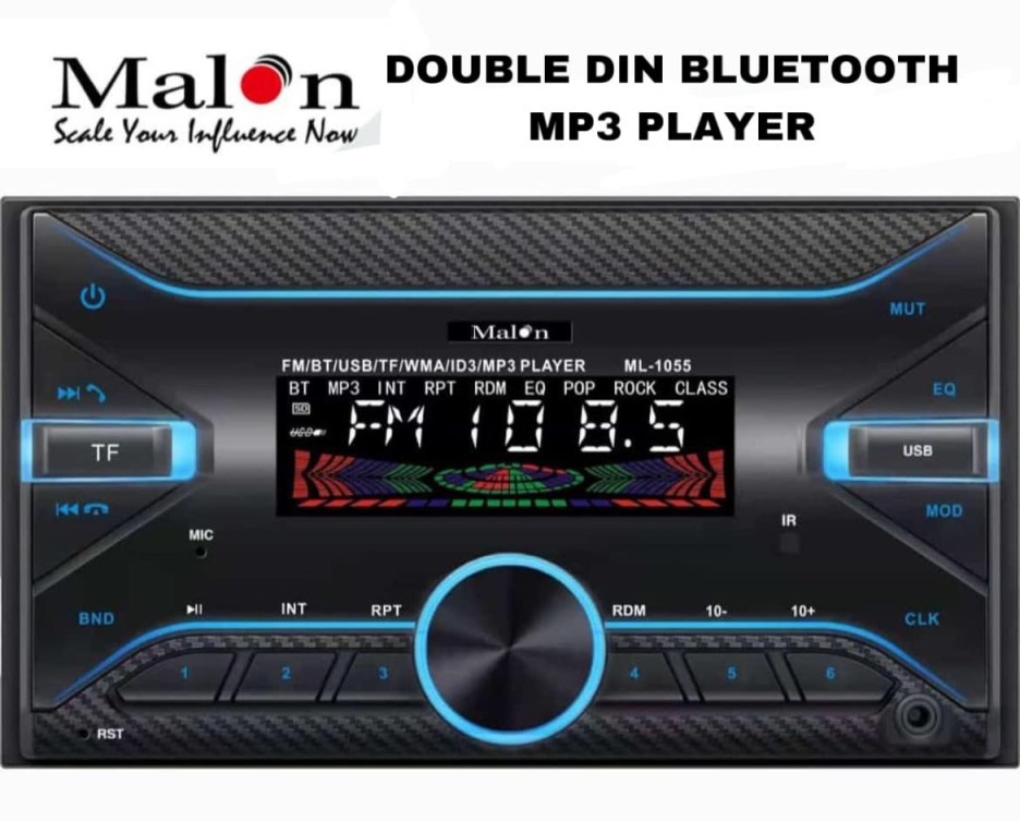 Malon ML- Double Din High Power Mp Car Stereo with Hands-Free
